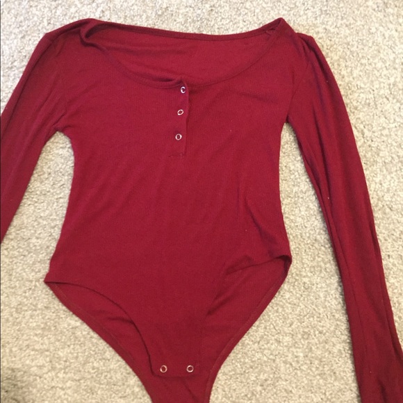 Red long sleeve bodysuit - Picture 1 of 2